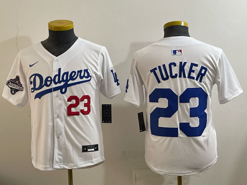 youth 2026 Los Angeles Dodgers #23 Tucker White Game Nike MLB Jersey 0010